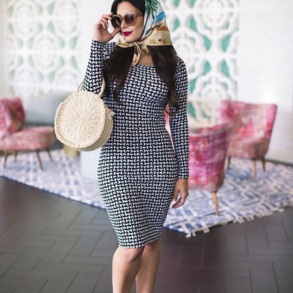 LuLaRoe Debbie black and white Dress
